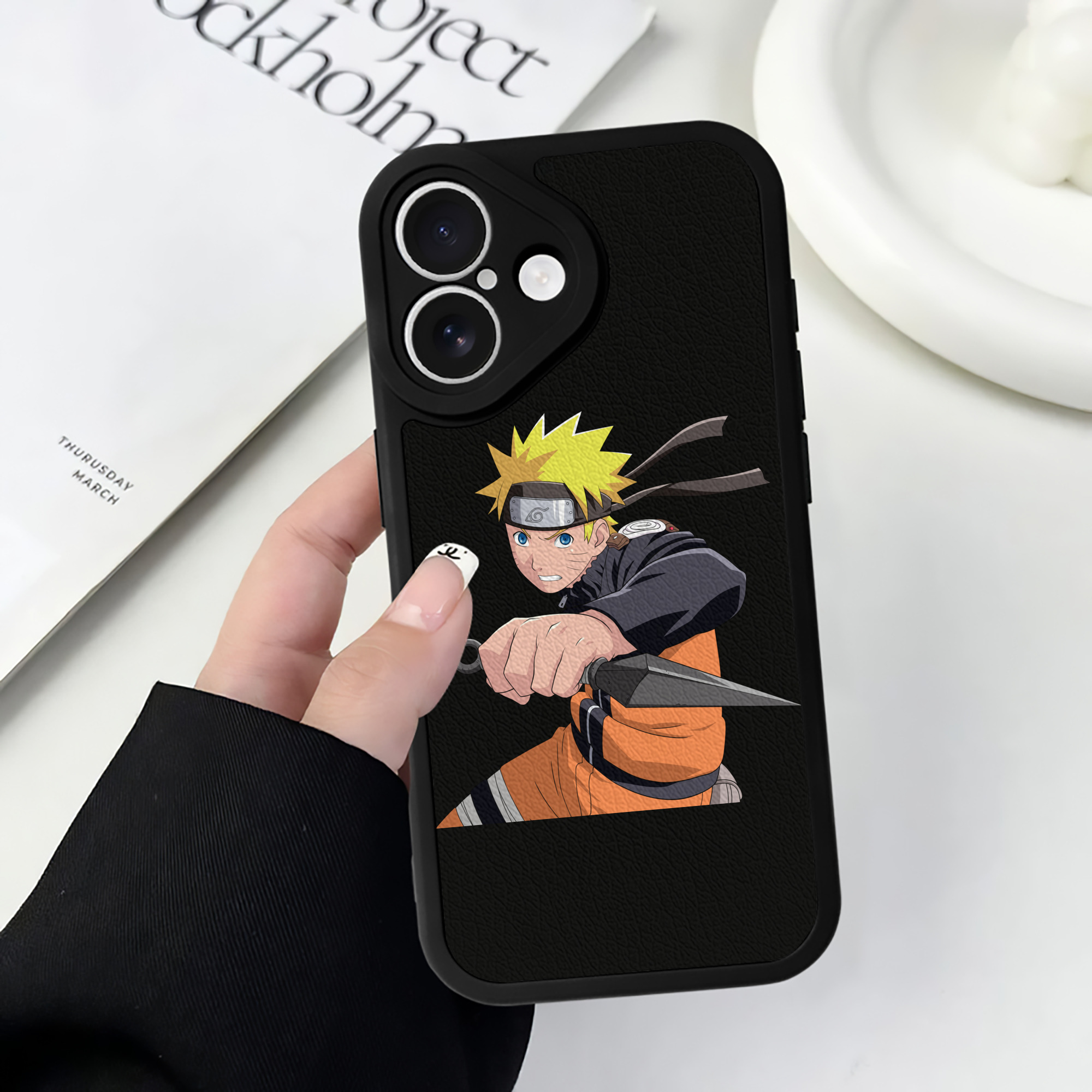 （画像用） NARUTO -ナルト- うずまき ナルト Uzumaki Naruto 【iPhone 16シリーズ対応】シリコンスマホケース（レザー調） 材質：シリコン